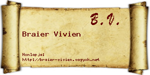 Braier Vivien névjegykártya